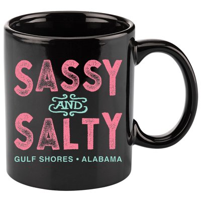 Gulf Shores Alabama Sea Blue Tribal Turtle 11oz C Handle Ceramic Mug