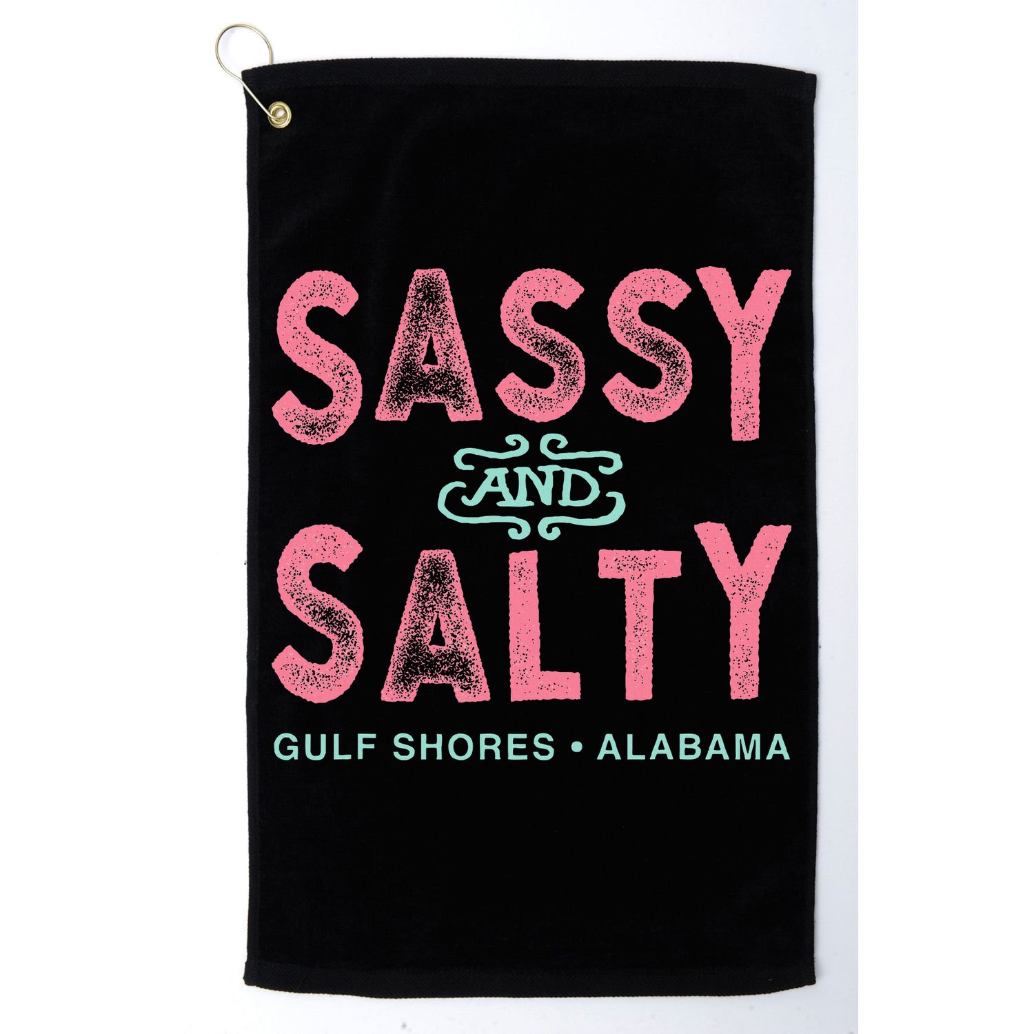 Gulf Shores Alabama Sea Blue Tribal Turtle Golf Towel