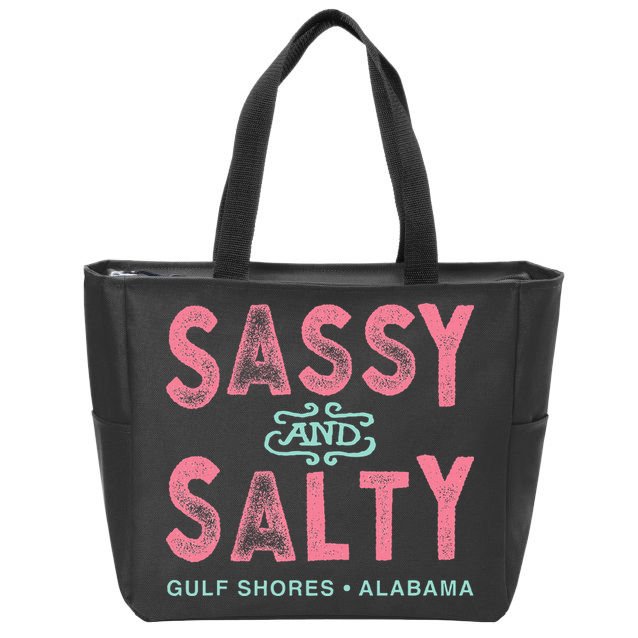 Gulf Shores Alabama Sea Blue Tribal Turtle Zip Tote Bag