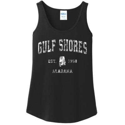 Gulf Shores Alabama Al Vintage Retro 80s Summer Travel Ladies Essential Tank