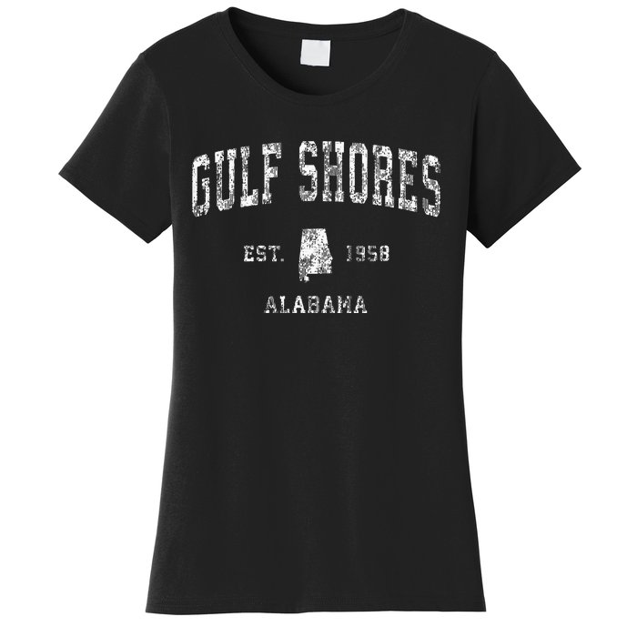 Gulf Shores Alabama Al Vintage Retro 80s Summer Travel Women's T-Shirt