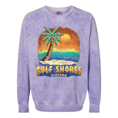 Gulf Shores Alabama Vintage Distressed Souvenir Colorblast Crewneck Sweatshirt