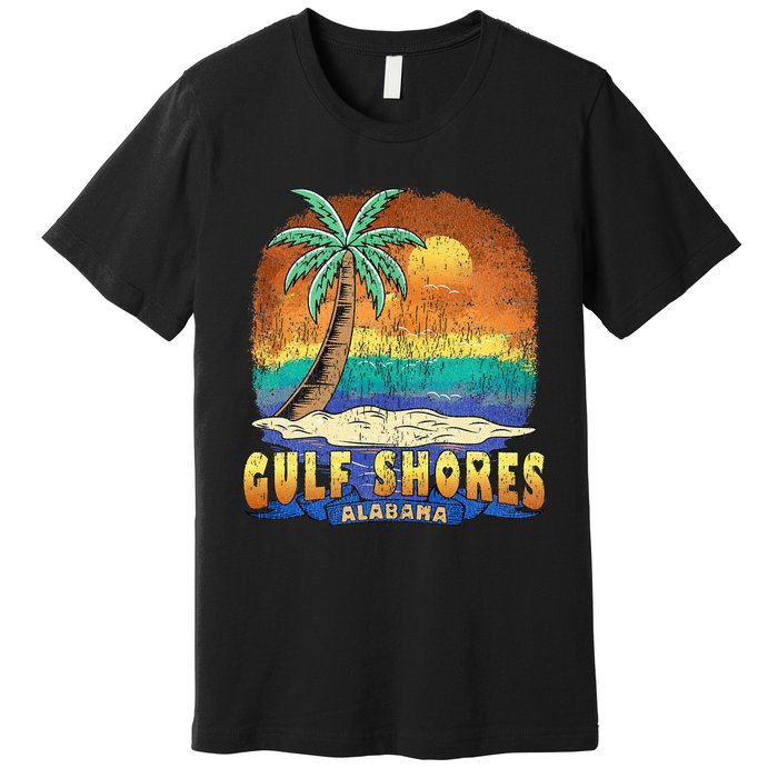 Gulf Shores Alabama Vintage Distressed Souvenir Premium T-Shirt