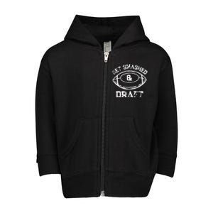 Get Smashed And Draft Fantasy Football Drinking Drafting Toddler Zip Fleece Hoodie