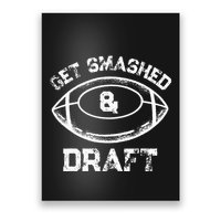 Get Smashed And Draft Fantasy Football Drinking Drafting Poster