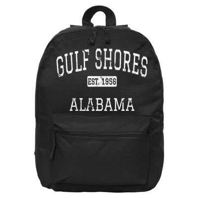 Gulf Shores Alabama AL Vintage 16 in Basic Backpack