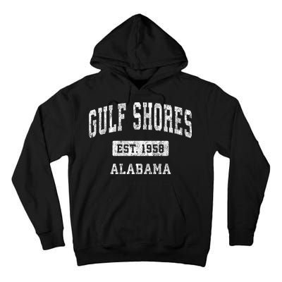 Gulf Shores Alabama Al Vintage Established Sports Design Tall Hoodie