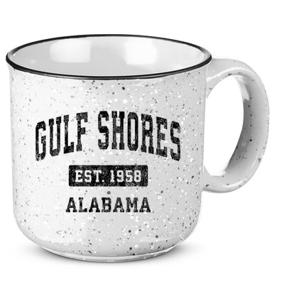 Gulf Shores Alabama Al Vintage Established Sports Design 15oz Campfire Ceramic Mug