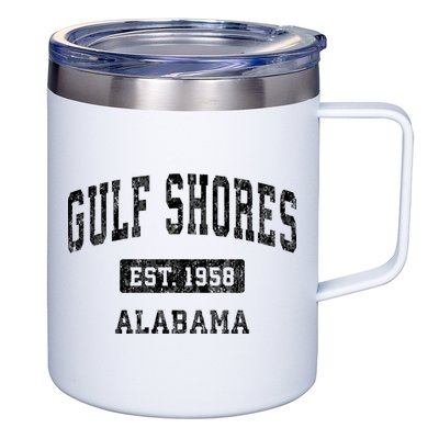 Gulf Shores Alabama Al Vintage Established Sports Design 12oz Stainless Steel Coffee Mug