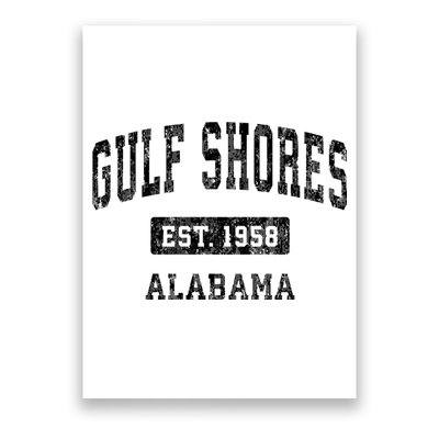 Gulf Shores Alabama Al Vintage Established Sports Design Poster