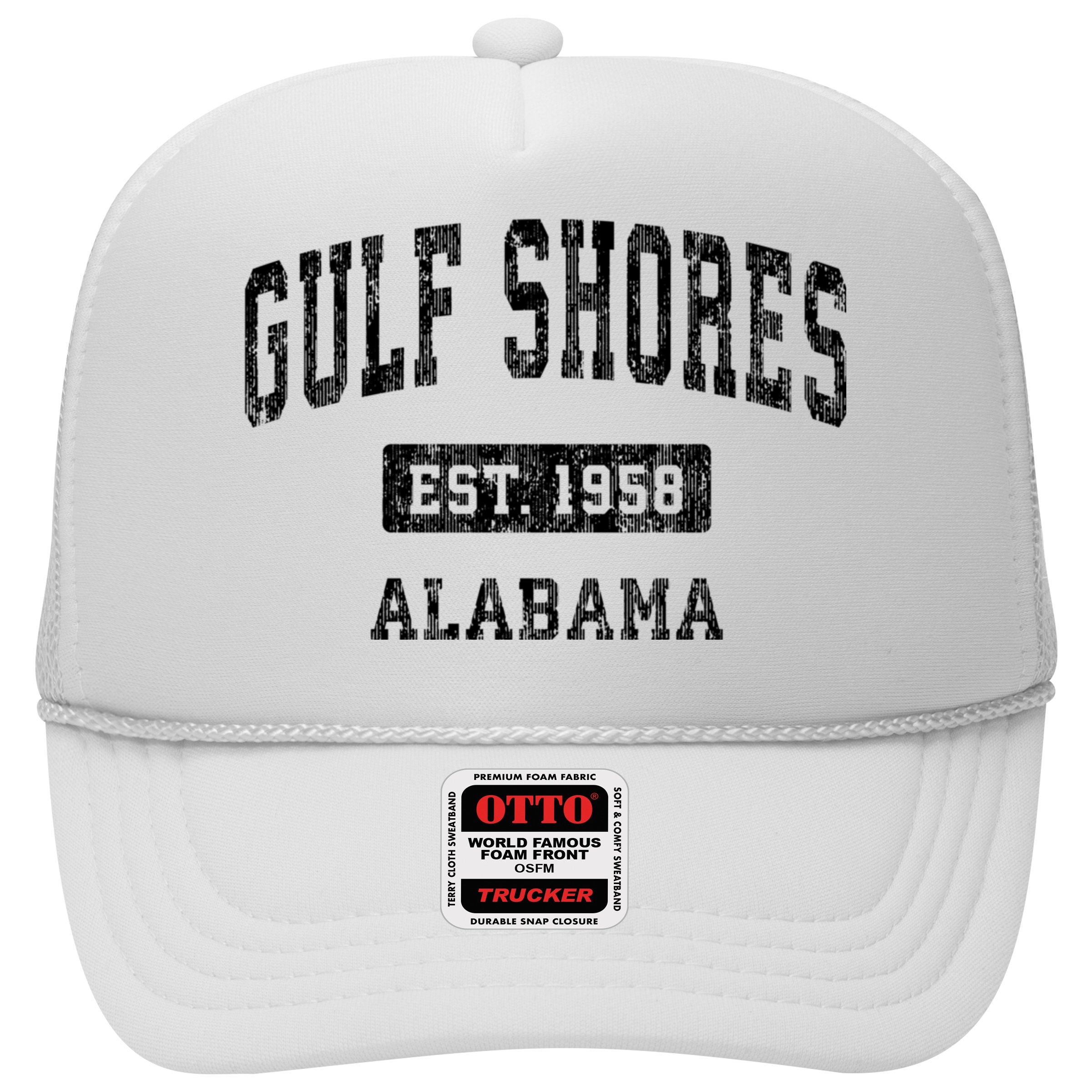 Gulf Shores Alabama Al Vintage Established Sports Design Hat