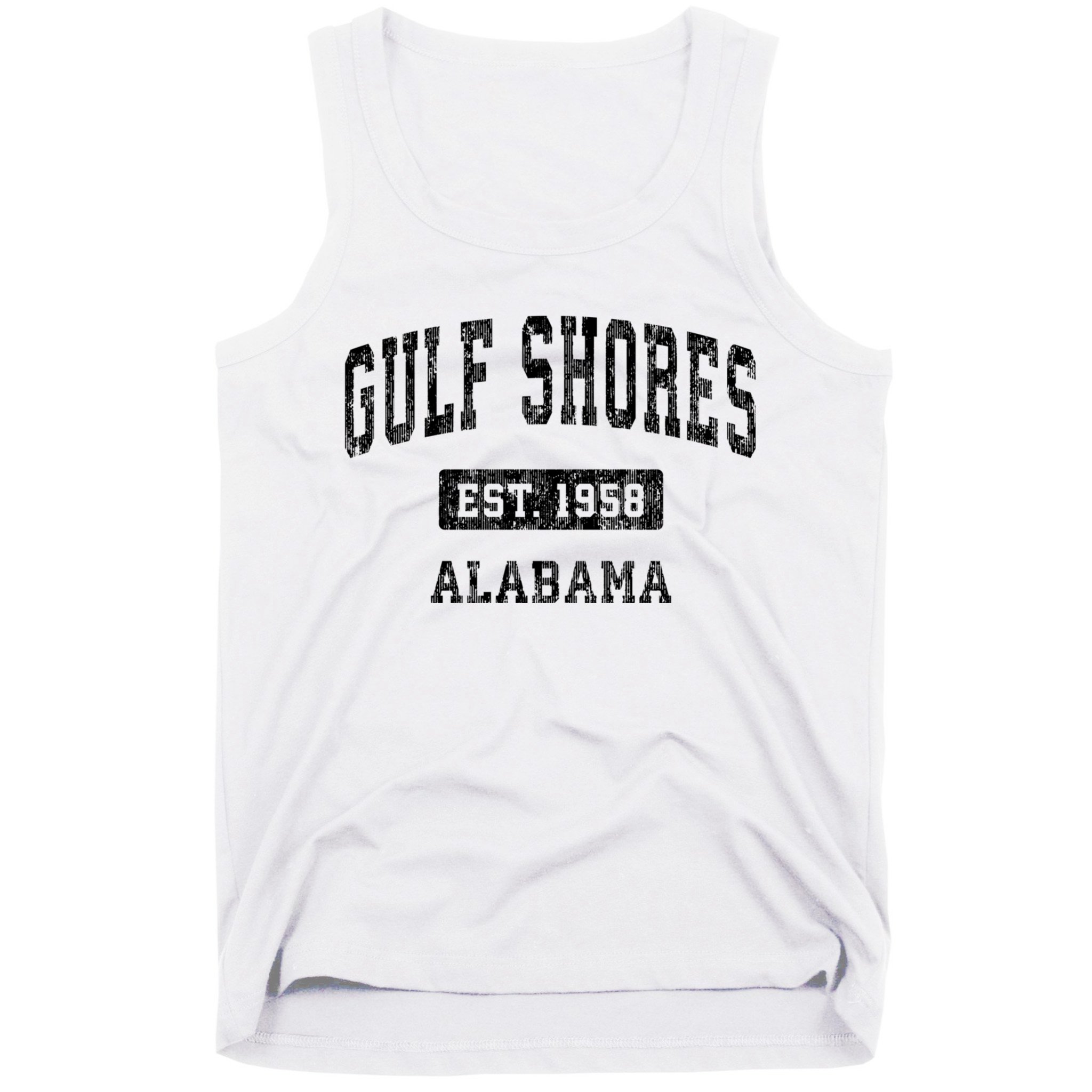 Gulf Shores Alabama Al Vintage Established Sports Design Tank Top