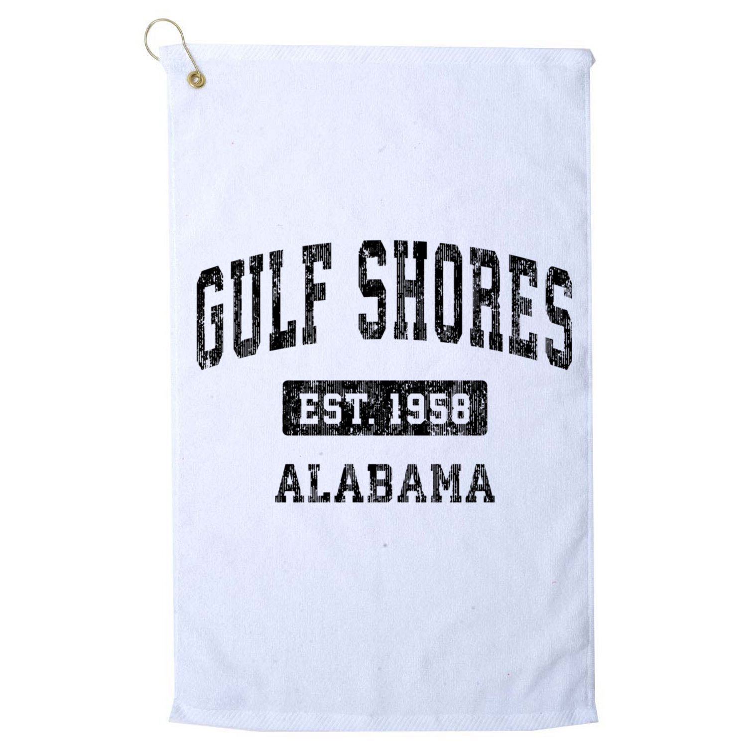 Gulf Shores Alabama Al Vintage Established Sports Design Golf Towel