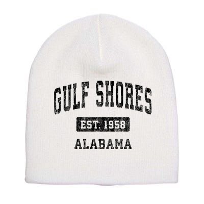 Gulf Shores Alabama Al Vintage Established Sports Design Short Acrylic Beanie