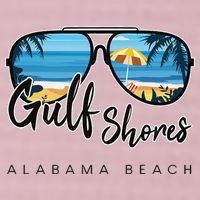Gulf Shores Alabama Palm Tree Sunglasses Souvenir 25L Jumbo Tote