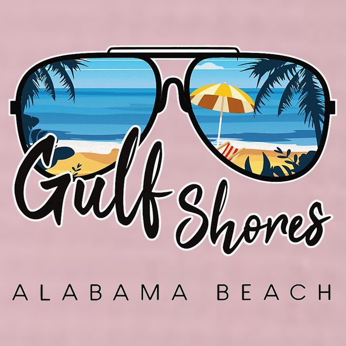 Gulf Shores Alabama Palm Tree Sunglasses Souvenir 25L Jumbo Tote
