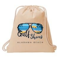 Gulf Shores Alabama Palm Tree Sunglasses Souvenir Drawstring Bag