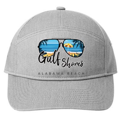 Gulf Shores Alabama Palm Tree Sunglasses Souvenir 7-Panel Snapback Hat