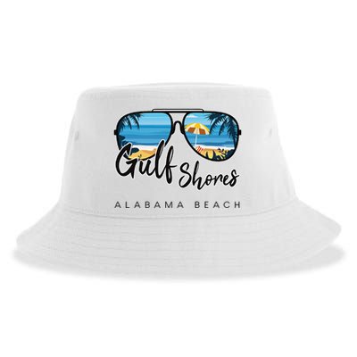 Gulf Shores Alabama Palm Tree Sunglasses Souvenir Sustainable Bucket Hat