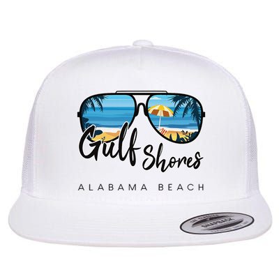 Gulf Shores Alabama Palm Tree Sunglasses Souvenir Flatbill Hat
