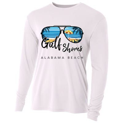 Gulf Shores Alabama Palm Tree Sunglasses Souvenir Cooling Performance Long Sleeve Crew