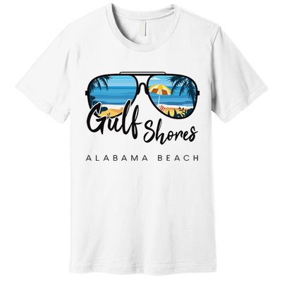 Gulf Shores Alabama Palm Tree Sunglasses Souvenir Premium T-Shirt
