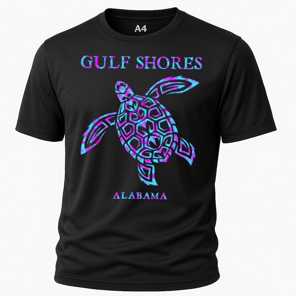 Gulf Shores Alabama Sea Turtle Boy Girl Cooling Performance Crew T-Shirt