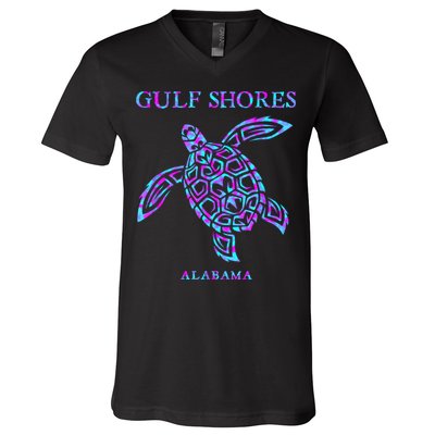 Gulf Shores Alabama Sea Turtle Boy Girl V-Neck T-Shirt