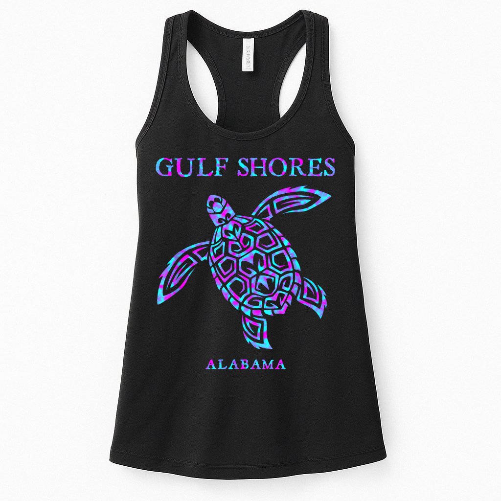 Gulf Shores Alabama Sea Turtle Boy Girl Womens Tank Top