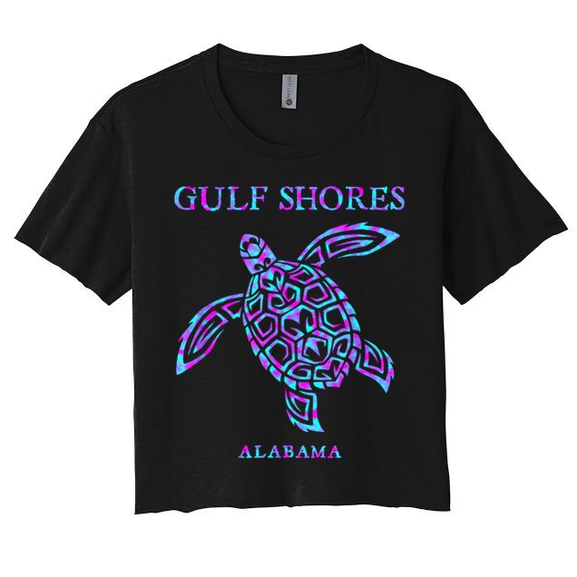 Gulf Shores Alabama Sea Turtle Boy Girl Crop Top
