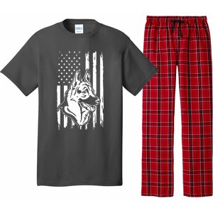 German Shepherd American Flag Pets Animals K9s Service Dogs Pajama Set