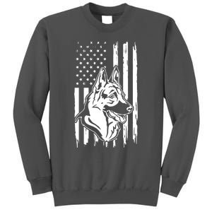 German Shepherd American Flag Pets Animals K9s Service Dogs Tall Sweatshirt