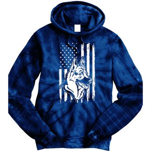 German Shepherd American Flag Pets Animals K9s Service Dogs Tie Dye Hoodie