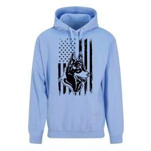 German Shepherd American Flag Pets Animals K9s Service Dogs Unisex Surf Hoodie