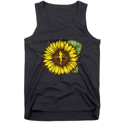 Gymnastics Sunflower Acrobatics Lover Athletes Cheerleading Tank Top