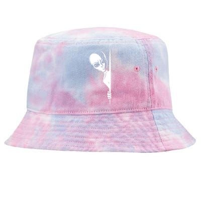 Graphic Staring Alien Ufo Science Fiction Funny Scary Gift Tie-Dyed Bucket Hat