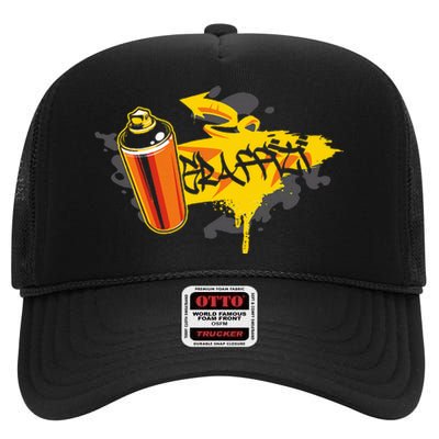 Graffiti Street Art Graffiti Spray Graffiti Artist High Crown Mesh Back Trucker Hat