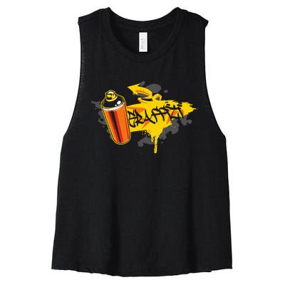 Graffiti Street Art Graffiti Spray Graffiti Artist Women's Racerback Cropped Tank