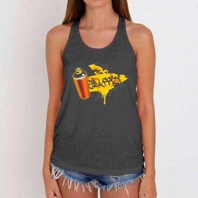 Graffiti Street Art Graffiti Spray Graffiti Artist Women's Knotted Racerback Tank