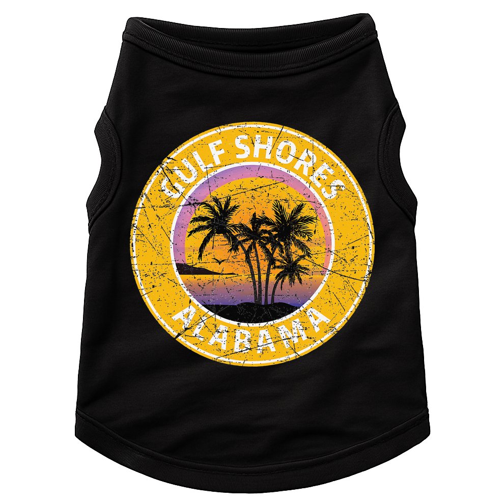 Gulf Shores Alabama Al Vintage Retro 80s Summer Travel Doggie Tank