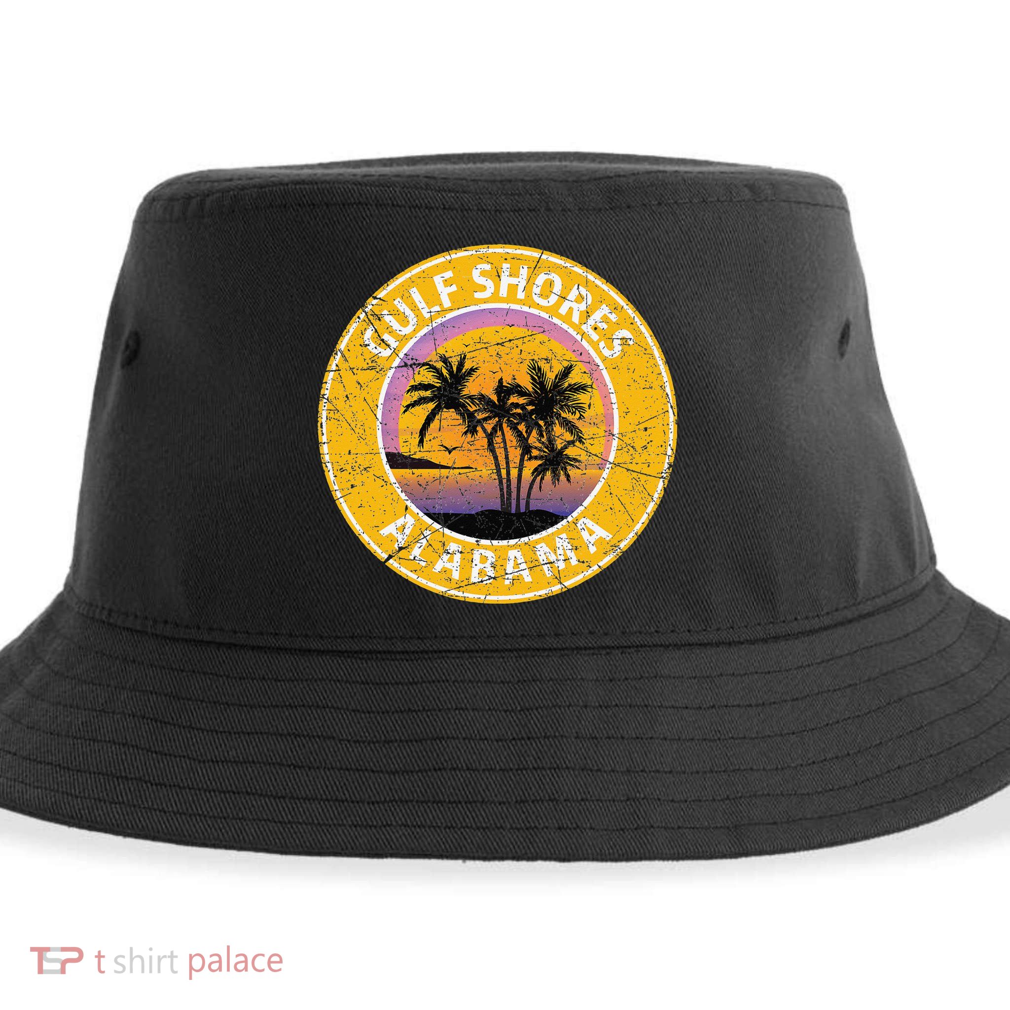 Gulf Shores Alabama Al Vintage Retro 80s Summer Travel Sustainable Bucket Hat