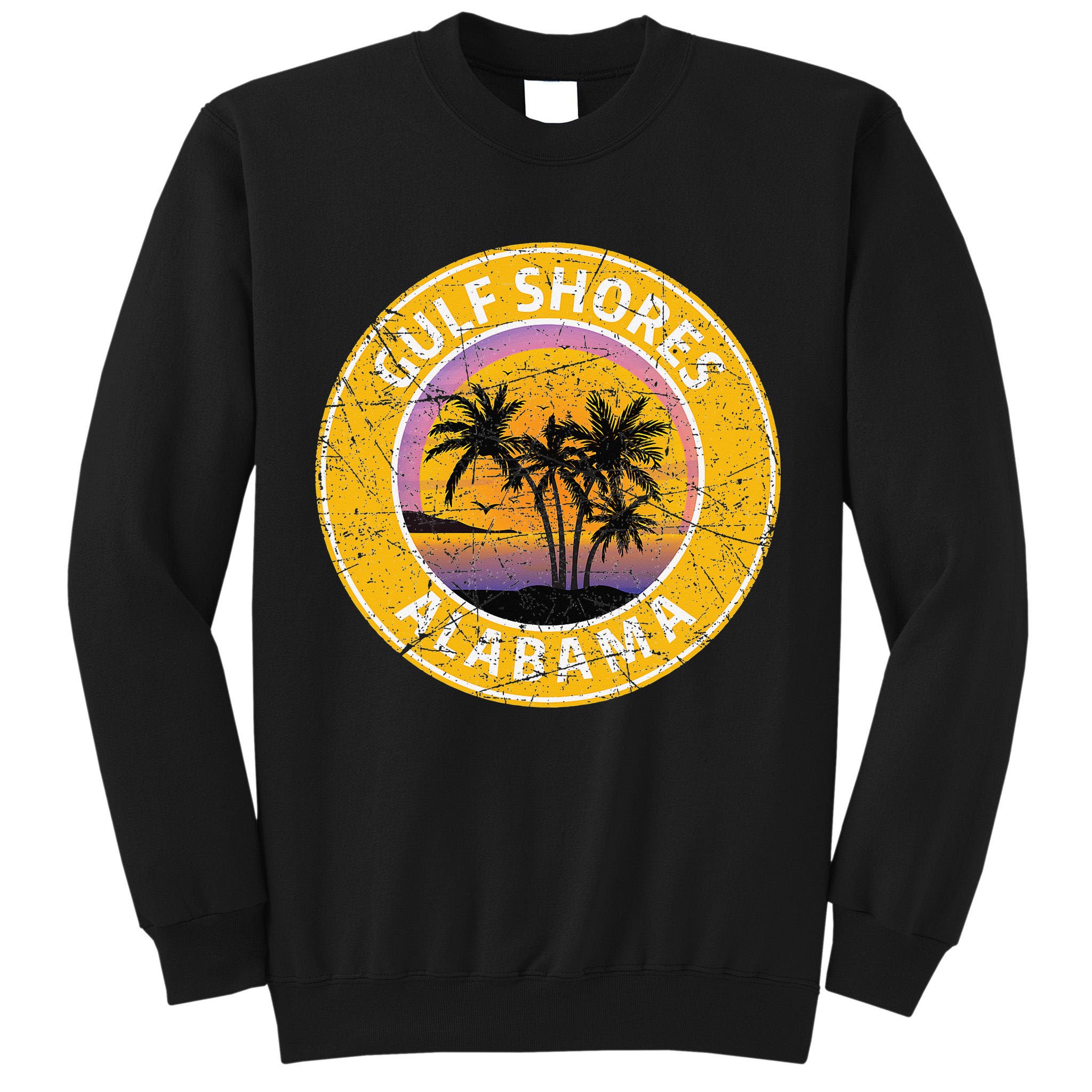 Gulf Shores Alabama Al Vintage Retro 80s Summer Travel Tall Sweatshirt
