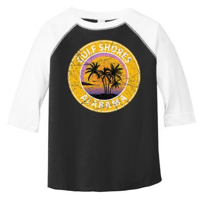 Gulf Shores Alabama Al Vintage Retro 80s Summer Travel Toddler Fine Jersey T-Shirt
