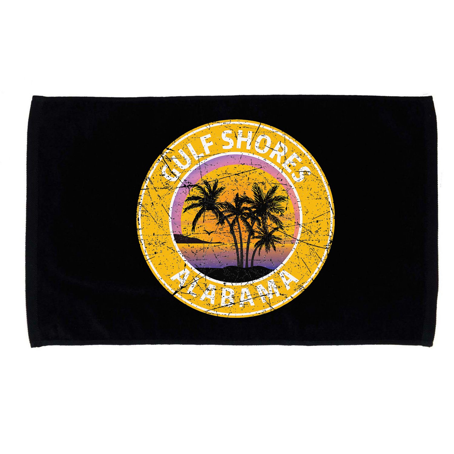 Gulf Shores Alabama Al Vintage Retro 80s Summer Travel Microfiber Hand Towel