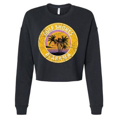 Gulf Shores Alabama Al Vintage Retro 80s Summer Travel Cropped Pullover Crew