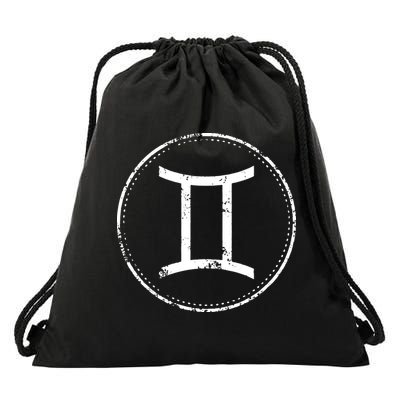 Gemini Sign Astrology Zodiac Drawstring Bag