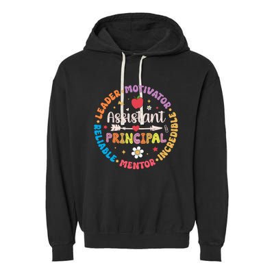 Groovy School Assistant Principal Teacher Appreciation Garment-Dyed Fleece Hoodie