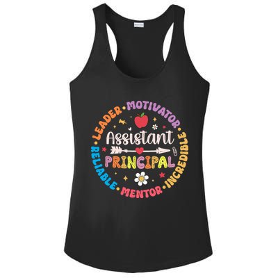 Groovy School Assistant Principal Teacher Appreciation Ladies PosiCharge Competitor Racerback Tank