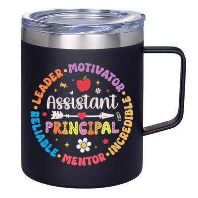 Groovy School Assistant Principal Teacher Appreciation 12oz Stainless Steel Coffee Mug