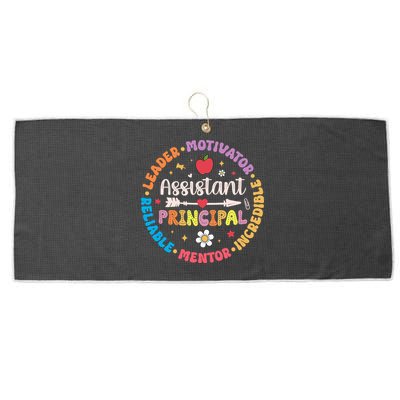 Groovy School Assistant Principal Teacher Appreciation Large Microfiber Waffle Golf Towel
